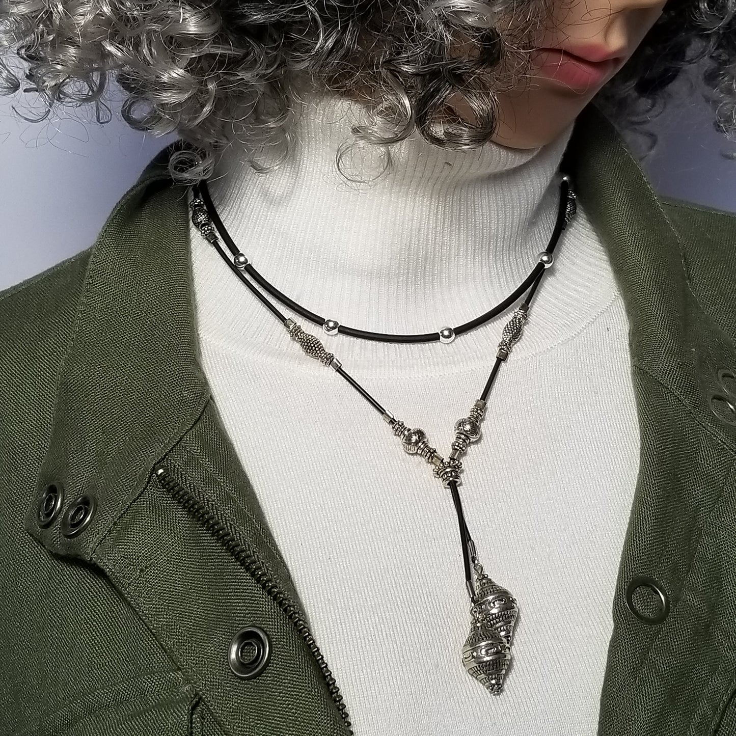 STERLING SILVER 6 BALL CHOKER NECKLACE