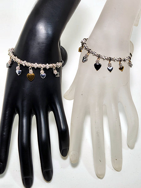 THE HOLLI HEART HEMATITE ADJUSTABLE BRANKLET