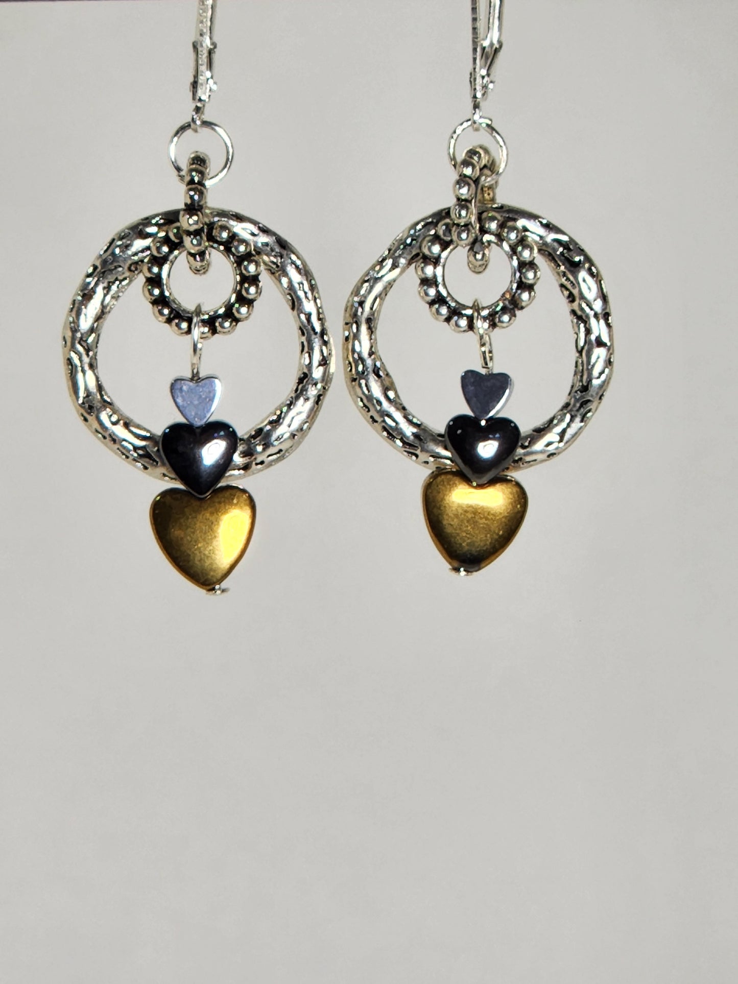 MEDIUM HOLLI HEART SILVER EARRINGS