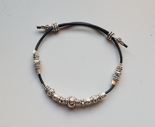 SILVER BEAD BRANKLET