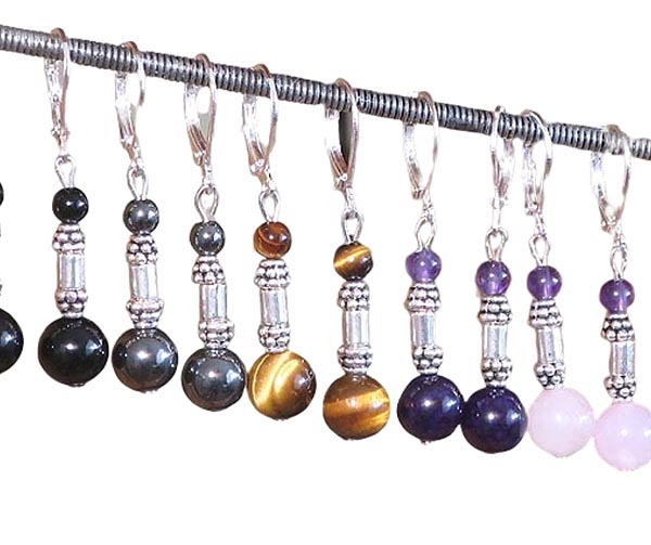 DOUBLE BALL STONE EARRINGS