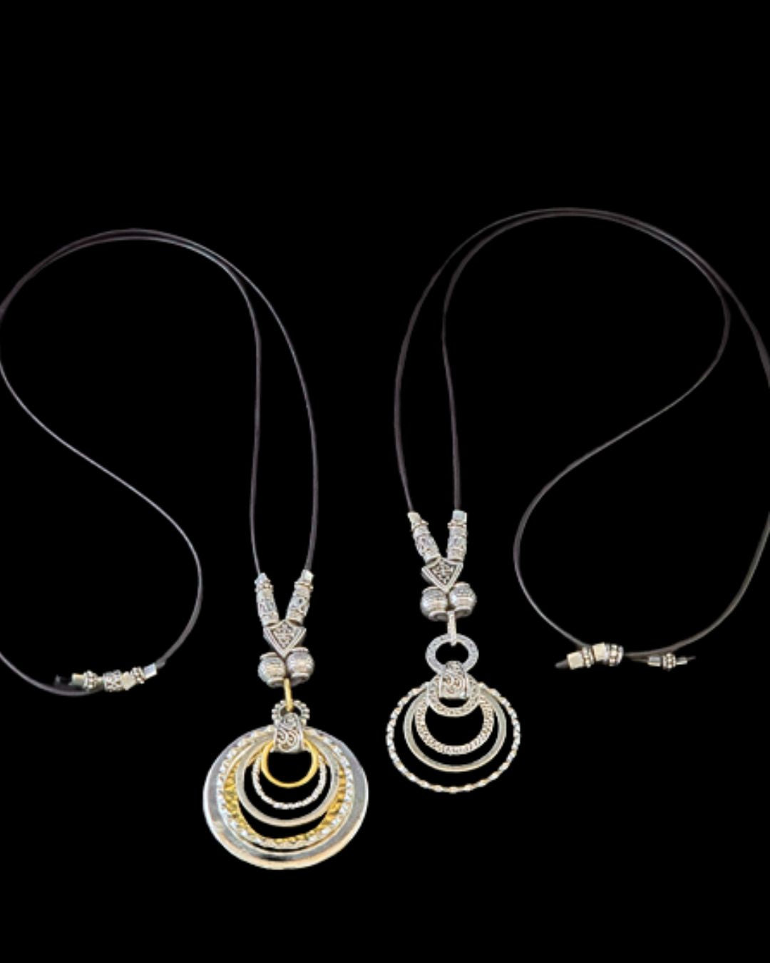ADJUSTABLE LARGE RING PENDANT 30"