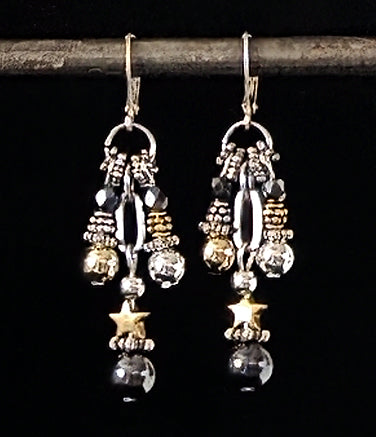 MIDNIGHT STARS CLUSTER EARRINGS