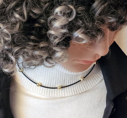 18K GOLD BALL CHOKER