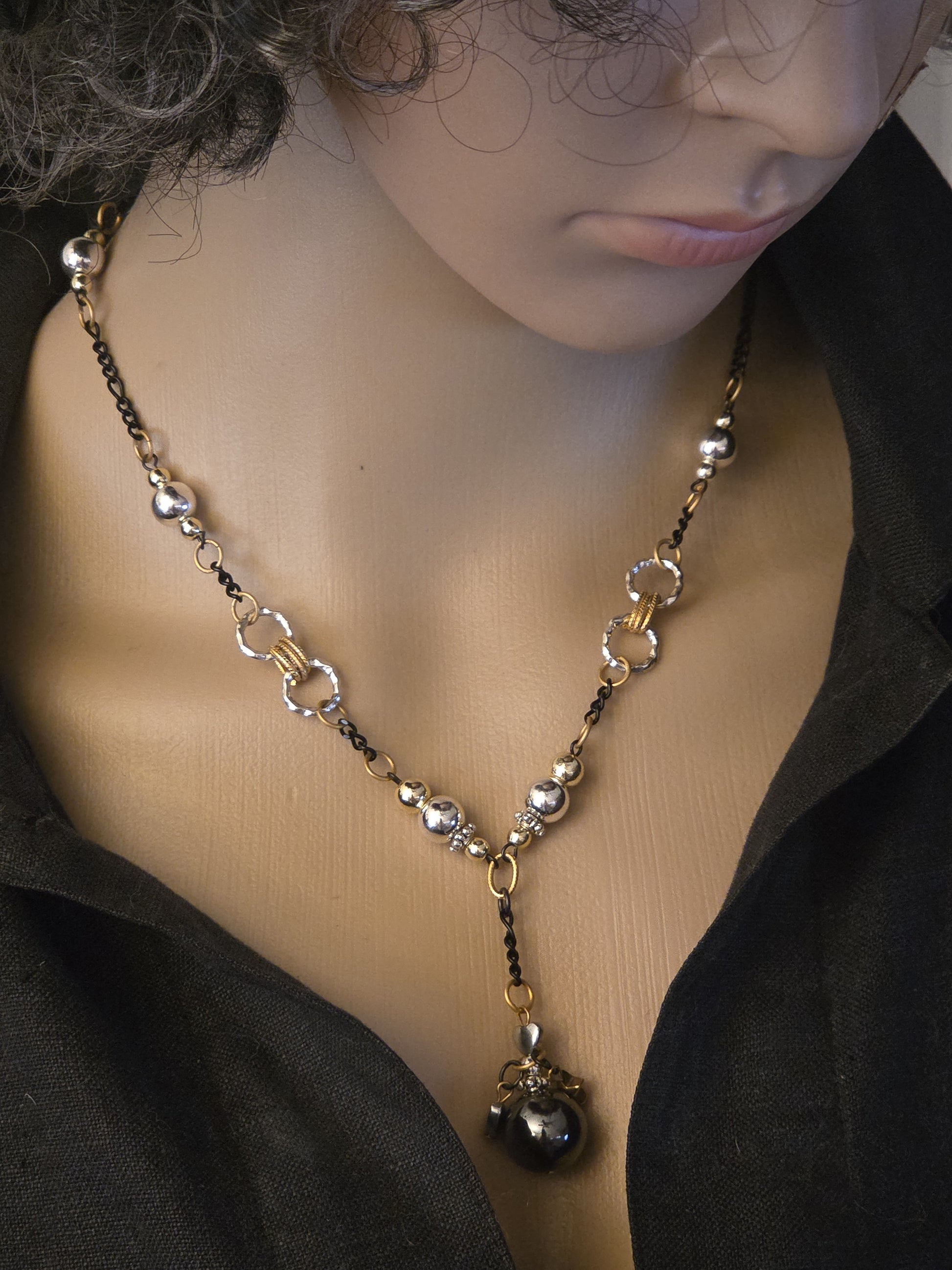 Hematite Lariat with Magnetic Clasp