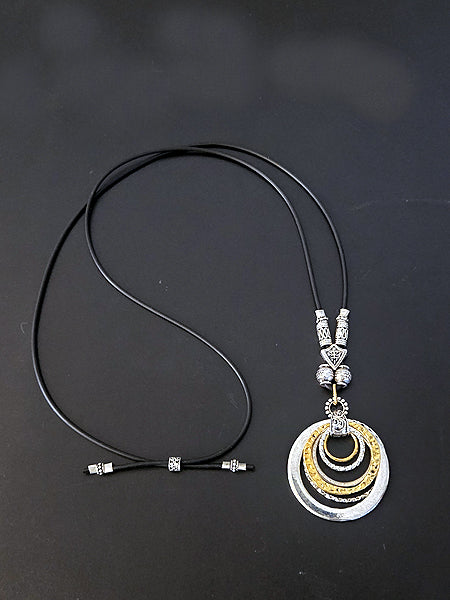 ADJUSTABLE LARGE RING PENDANT 30"