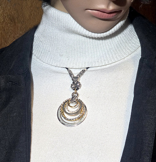 ADJUSTABLE LARGE RING PENDANT 30"