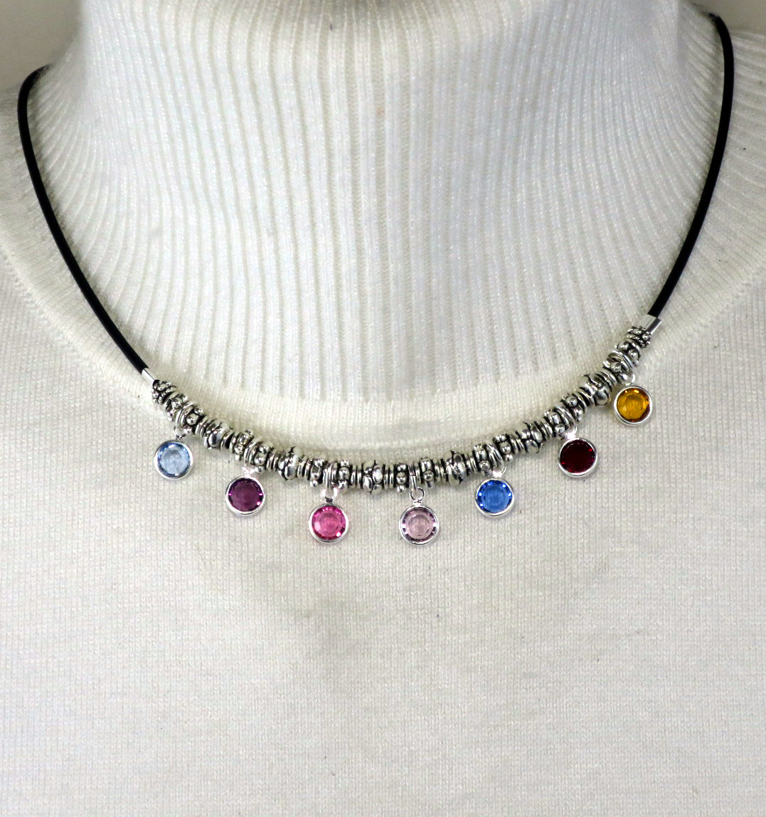 GENUINE CRYSTAL CHANEL DROP CHOKER NECKLACE