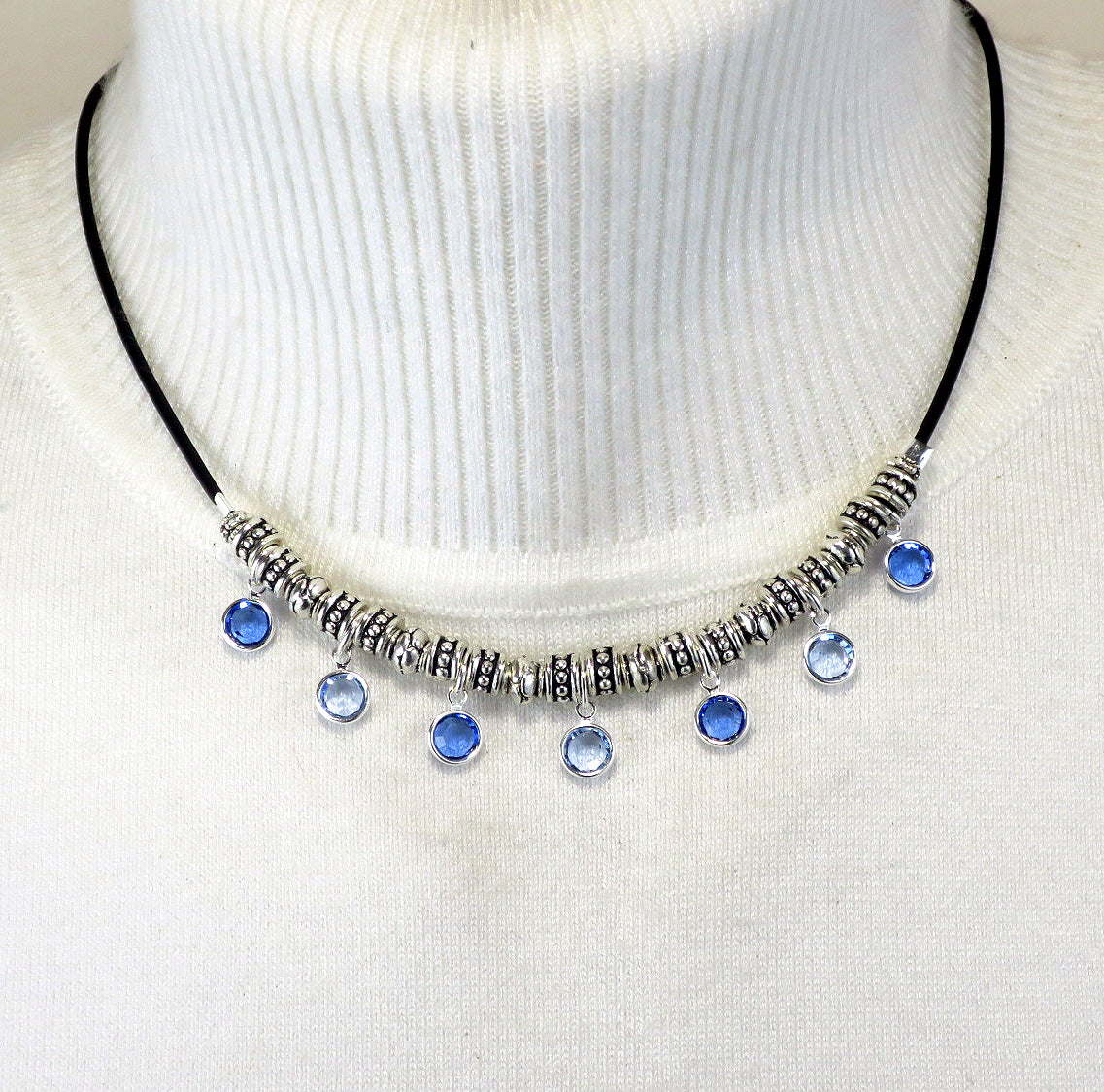 GENUINE CRYSTAL CHANEL DROP CHOKER NECKLACE